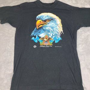 Vintage 1993‎ Anheuser Busch Beer T-Shirt Medium Black Eagle Single Stitch